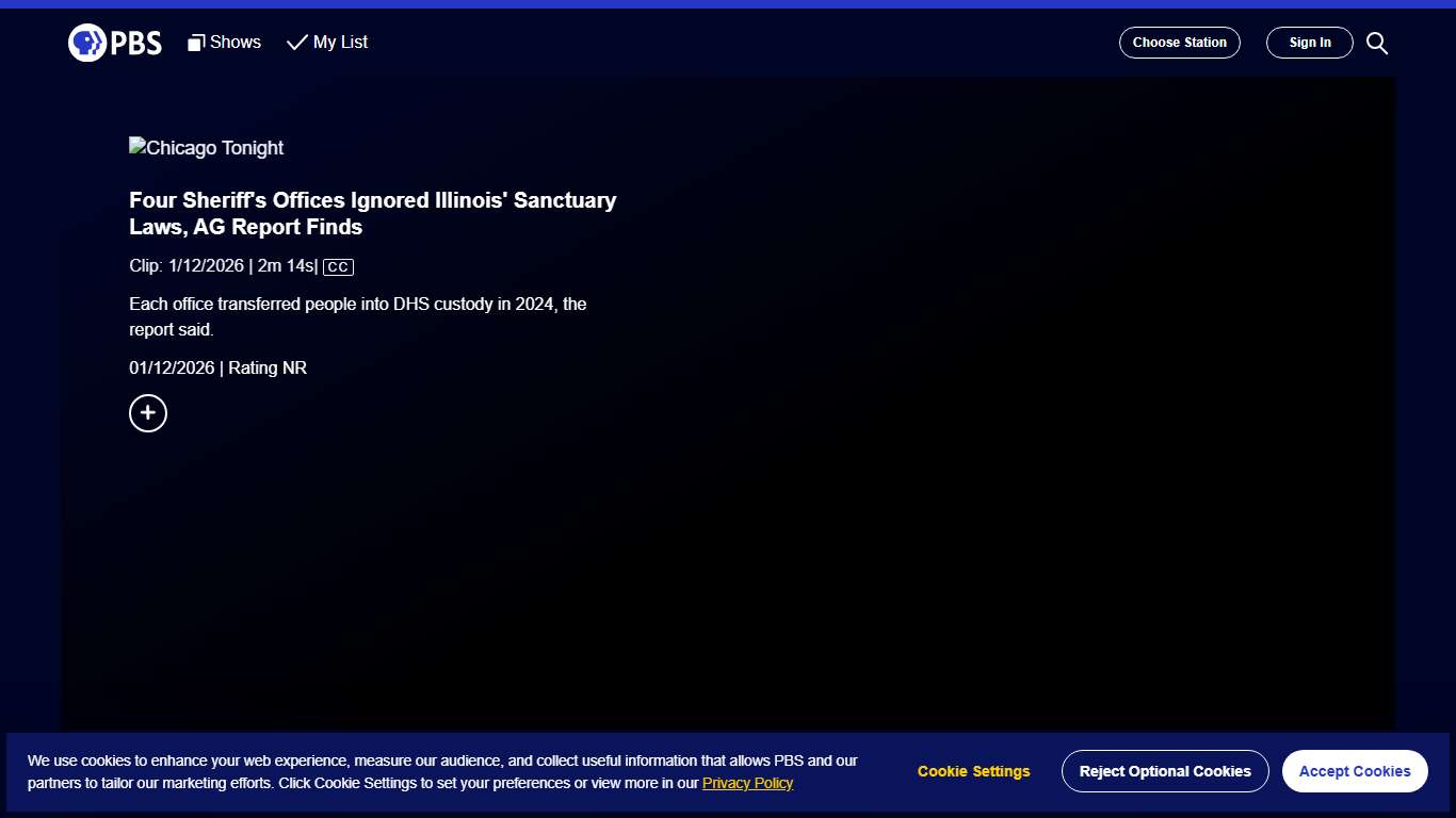 Chicago Tonight Four Sheriff's Offices Ignored Illinois' Sanctuary Laws, AG Report Finds Season 2026 PBS