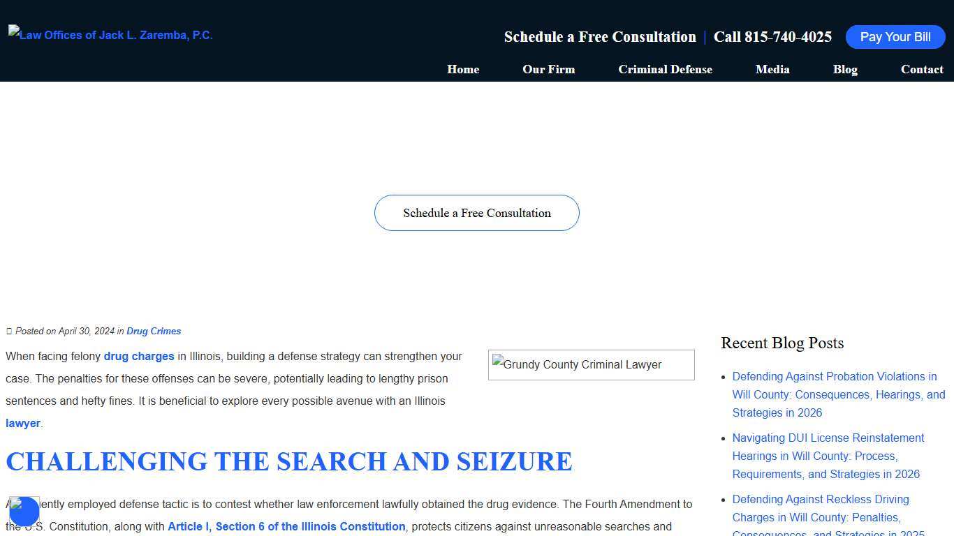 Possible Defense Strategies With Felony Drug Charges IL